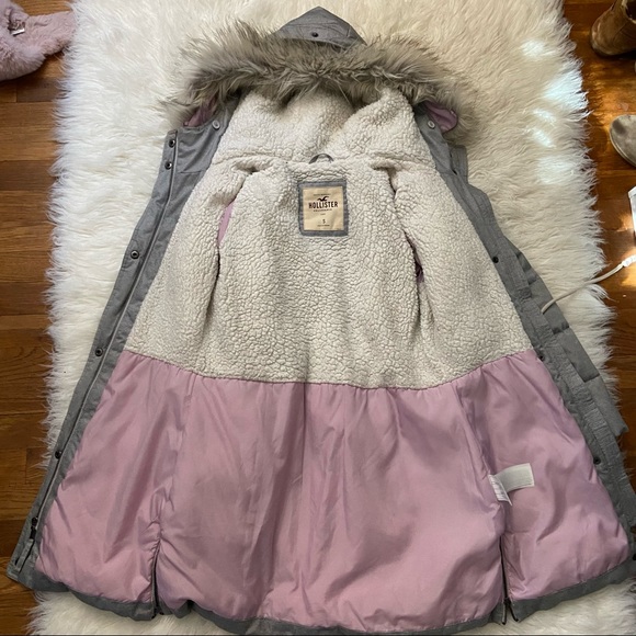 Hollister Parka with Sherpa Lining & Removable Hood Faux Fur - Picture 7 of 14